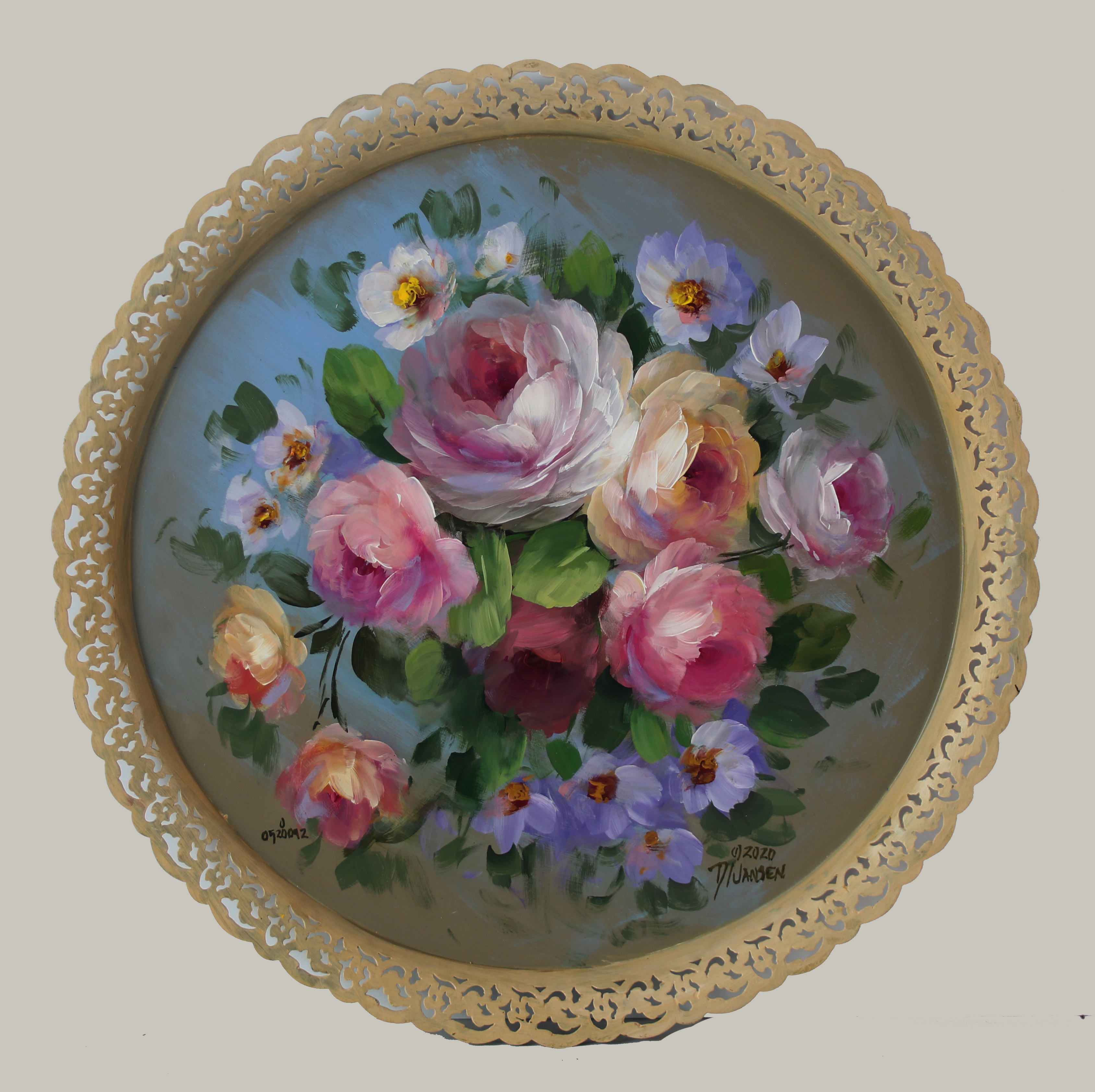 20092- 18 Inch Round Tray Metal